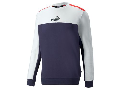 CASACO PUMA ESS+ BLOCK 847427-06 AZUL BRANCO
