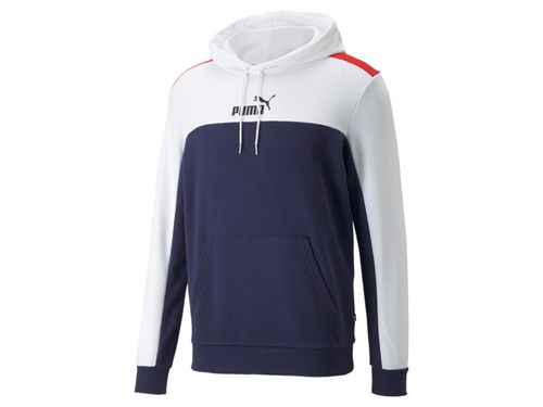 CASACO PUMA ESS+ BLOCK 847428-06 AZUL BRANCO