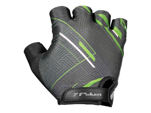 LUVA POKER CICLISMO GEL SAVITAR 01932PVCBGR PRETO VERDE