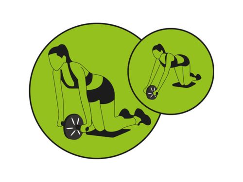 RODA POKER ABDOMINAL 09077PVC PRETO VERDE