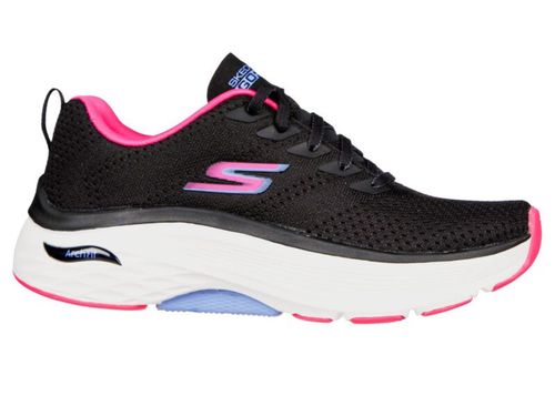 TENIS SKECHERS MAX CUSHIONING ARCH FIT 128308/BKPK PRETO ROS