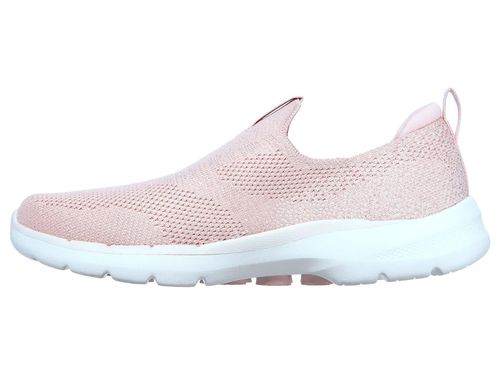 TENIS SKECHERS GO WALK 6 GLIMMERING 124502BR/LTPK ROSA BRANC