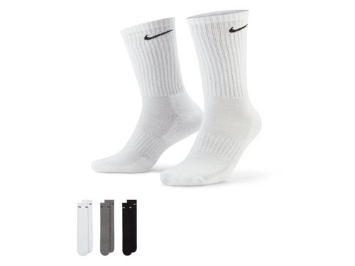 MEIA NIKE EVERIDAY CUSH CREW 3PR SX7664-964 BRANCO CINZA PRE