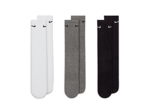 MEIA NIKE EVERIDAY CUSH CREW 3PR SX7664-964 BRANCO CINZA PRE