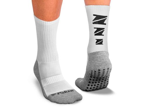 MEIA POKER ESPORTIVA ANTIDERRAPANTE 02339BCPU BRANCO CINZA