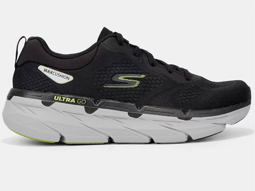 TENIS SKECHERS MAX CUSHIONING PREMIE 220068/BKLM PRETO VERDE