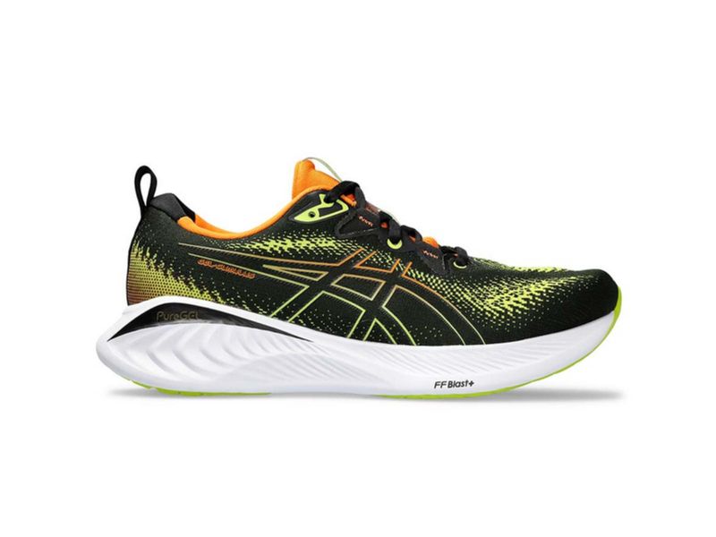TENIS ASICS GEL CUMULUS 25 PRETO AMARELO