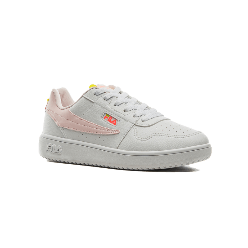 Tenis fila original branco best sale e rosa