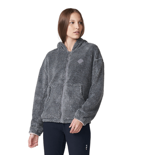 JAQUETA FILA DUPLA FACE FUR II F12L097.3021 ROSA CINZA
