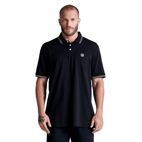 CAMISETA FILA POLO PREMIUM PIMA LS360191.160 PRETO