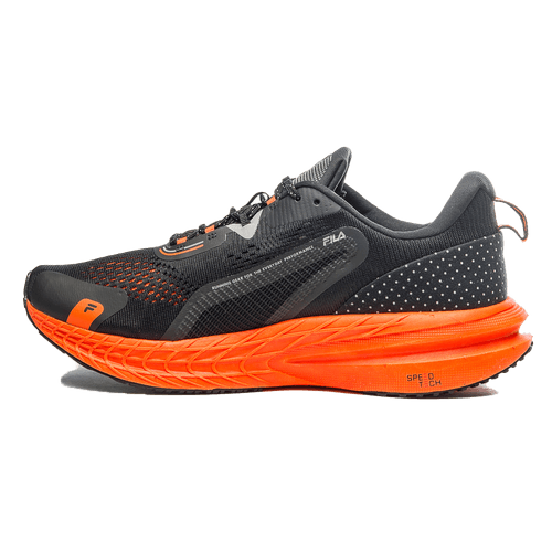 TENIS FILA RACER T2 F01R027.3278 PRETO LARANJA