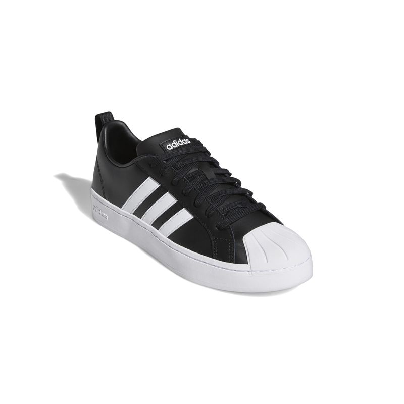 Tênis adidas preto com hot sale branco