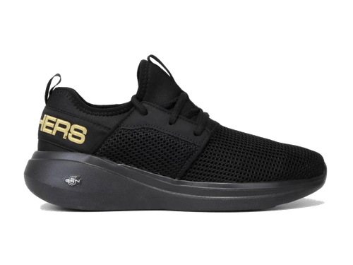 TENIS SKECHERS GO RUN FAST VALOR 15103/BKGD PRETO DOURADO