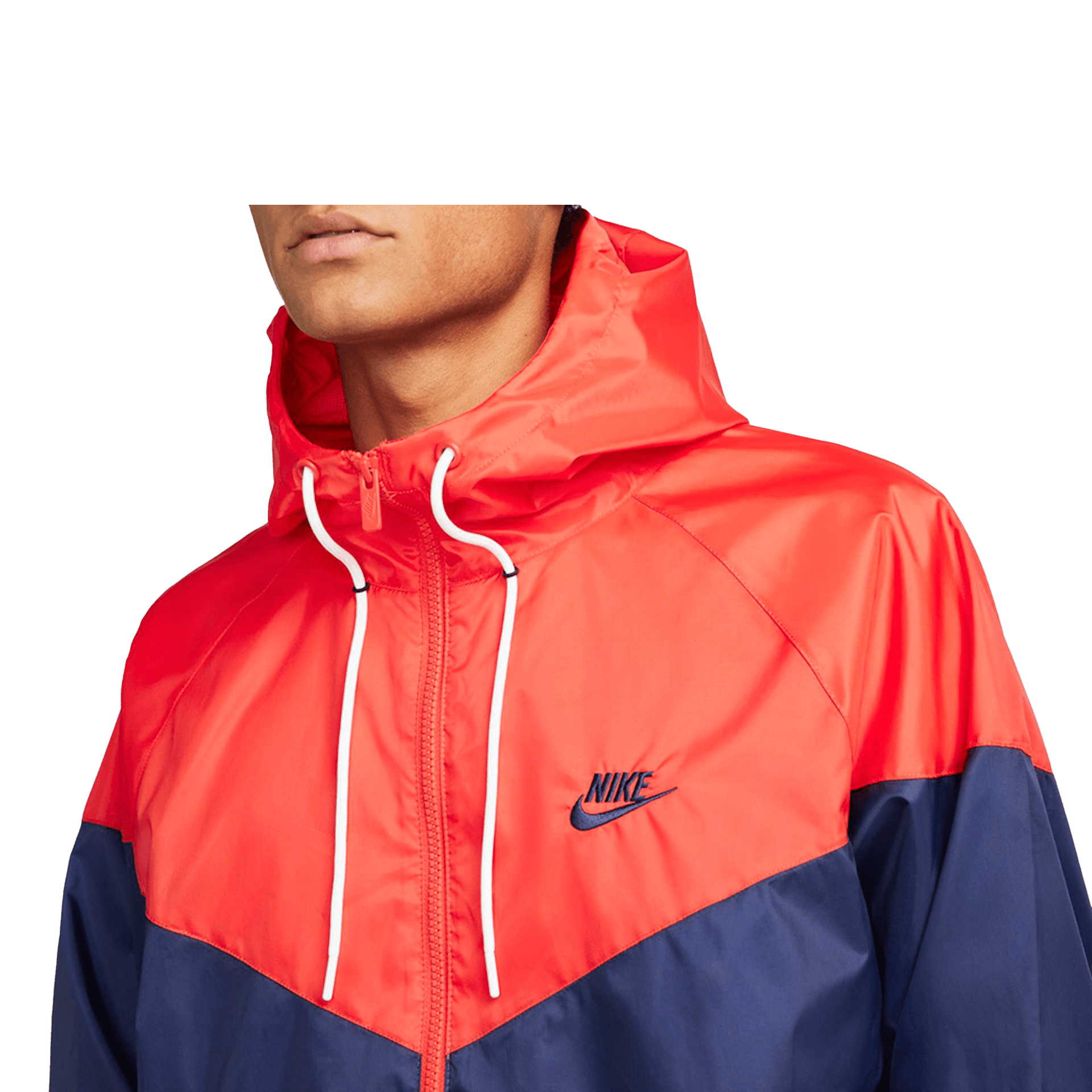 Corta vento nike store laranja e cinza