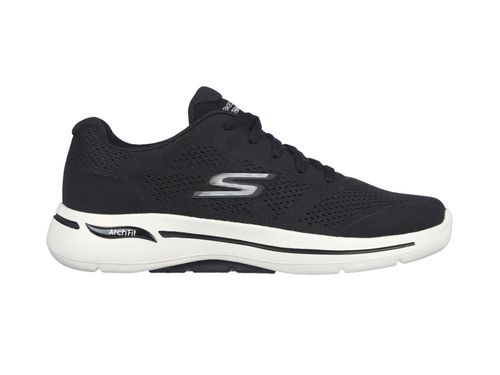 TENIS SKECHERS GO WALK ARCH FIT 216262/BKW PRETO BRANCO