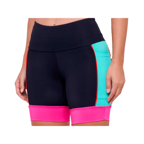 BERMUDA AUTHEN GRIT 18 CM 29AUFBEGST.242 PRETO ROSA VERDE