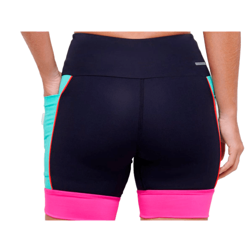 BERMUDA AUTHEN GRIT 18 CM 29AUFBEGST.242 PRETO ROSA VERDE