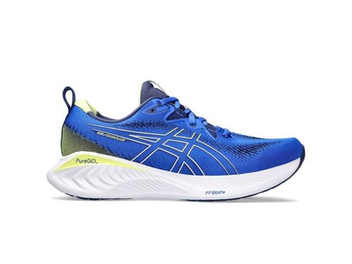 TENIS ASICS GEL CUMULUS 25 1011B621.406 AZUL AMARELO