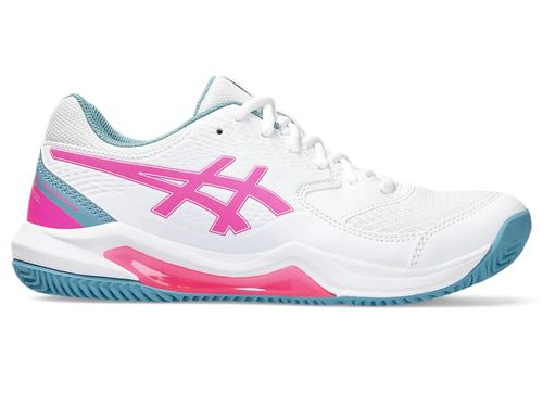 TENIS ASICS GEL DEDICATE 8 PADEL 1042A241.102 BRANCO ROSA