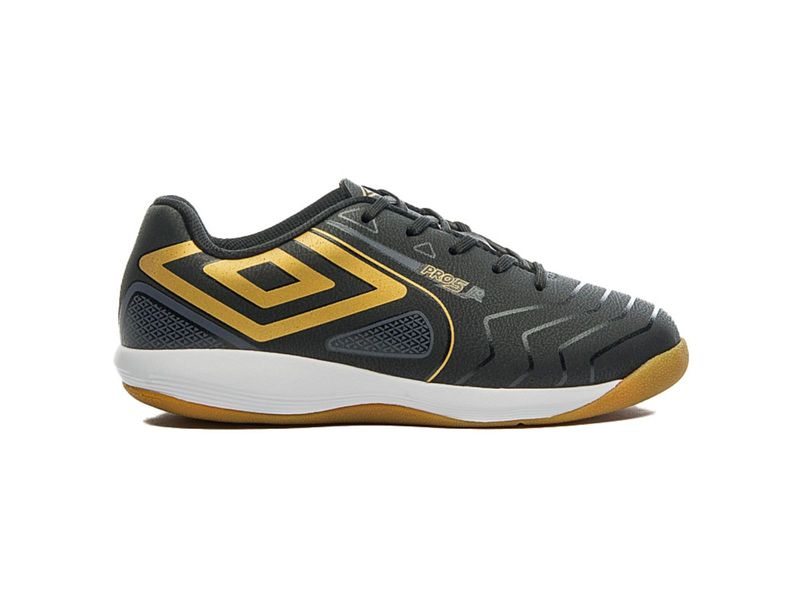 TENIS UMBRO FUTSAL PRO JR PRETO DOURADO