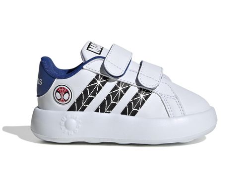 TENIS ADIDAS MARVEL HOMEM-ARANHA COURT ID8017 BRANCO AZUL