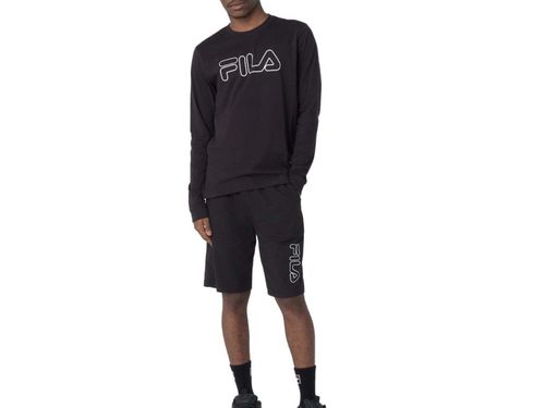 CAMISETA FILA ML LETTER OUTLINE F11L175.649 PRETO CINZA