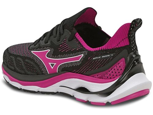 TENIS MIZUNO WAVE MIRAI 4 FEM 101001001.PTPINK PRETO PINK