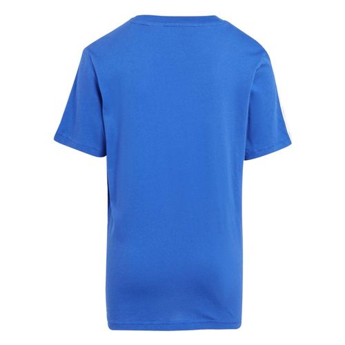 CAMISETA ADIDAS INFANTIL RECORTES IJ8732 AZUL BRANCO CINZA