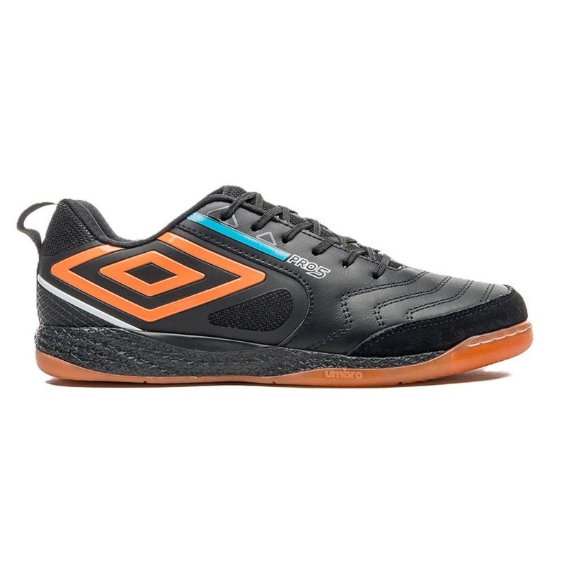 TENIS UMBRO FUTSAL PRO 5 BUMP U01FB041.163 PRETO LARANJA