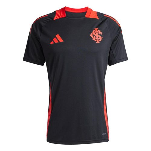 CAMISETA ADIDAS TREINO COMISSAO INTER JE4188 PRETO VERMELHO