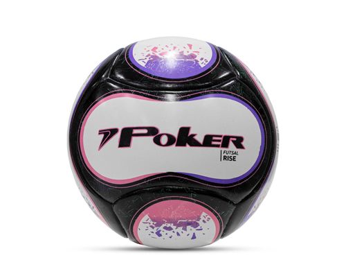 BOLA POKER FUTSAL FUSIONADA RISE 05852PVVCP PRETO ROXO ROSA