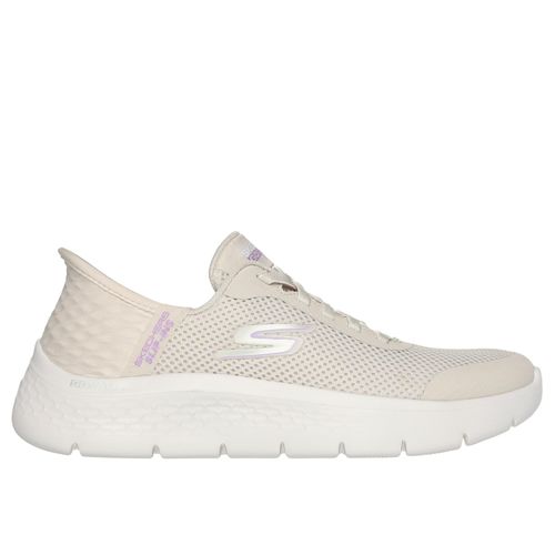 TENIS SKECHERS GO WALK 124836/OFWT BRANCO BEGE