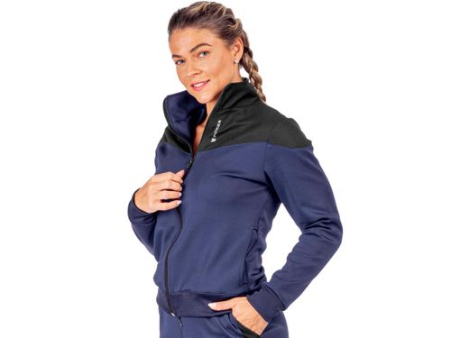 JAQUETA ESPORTIVA POKER AYLA 12172MT MARINHO PRETO