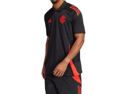 CAMISETA ADIDAS POLO INTER JE4176 PRETO VERMELHO