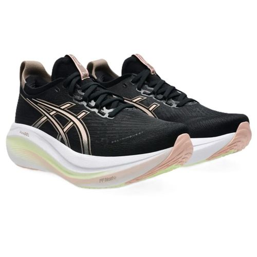 TENIS ASICS NIMBUS 27 1012B753.003 PRETO BEGE