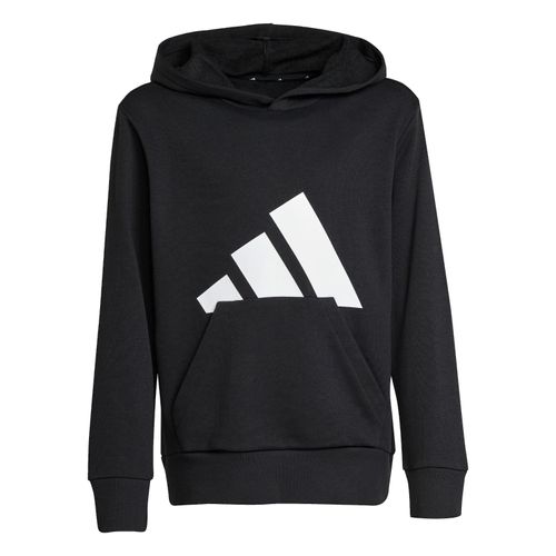 CASACO ADIDAS BIG LOGO COM CAPUZ JC9667 PRETO BRANCO