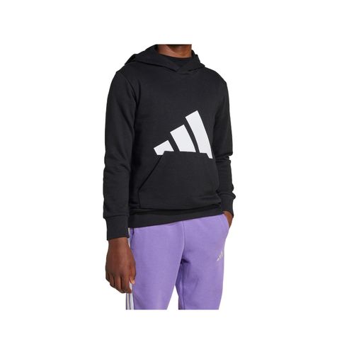 CASACO ADIDAS BIG LOGO COM CAPUZ JC9667 PRETO BRANCO