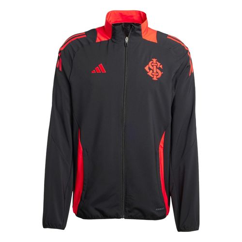 JAQUETA ADIDAS APRESENTACAO INTER JE4175 PRETO VERMELHO