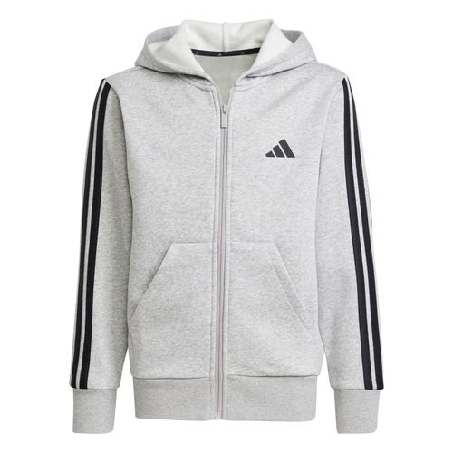 JAQUETA ADIDAS 3 STRIPES JUNIOR JD6493 CINZA PRETO