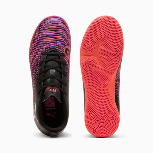 TENIS PUMA FUTURE PLAY IT JR 108397-01 PRETO LARANJA