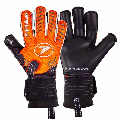 LUVA POKER FUTEBOL BREATH 01142PLC PRETO LARANJA