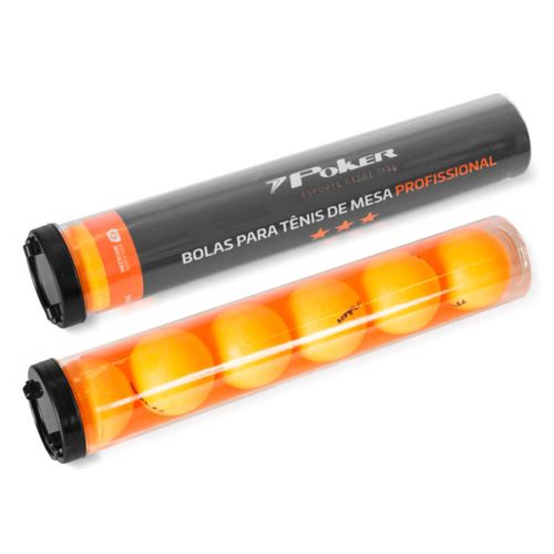 BOLA POKER PING PONG 3 ESTRELAS KIT C/6 09143LAR LARANJA