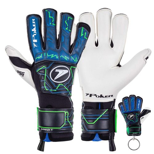 LUVA POKER CAMPO CHAMPION 9 01125PAVC PRETO AZUL VERDE