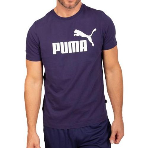 CAMISETA PUMA ESSENTIALS LOGO TEE 586666-06 MARINHO