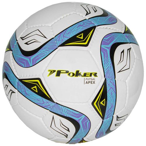 BOLA POKER FUTSAL APEX 05850PCAC PRETO CELESTE AMARELO