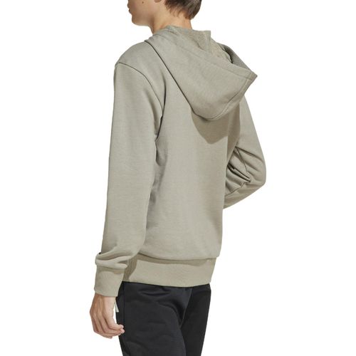 CASACO MOLETOM ADIDAS ESSENTIALS INFANTIL JC9673 CINZA