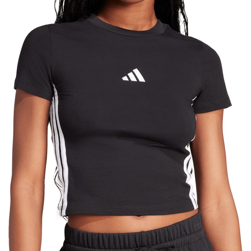 CAMISETA ADIDAS BABY LOOK ESSENTIALS JC8325 PRETO