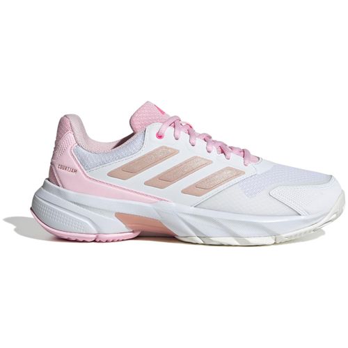TENIS ADIDAS COURTJAM CONTROL 3 JP9739 BRANCO ROSA