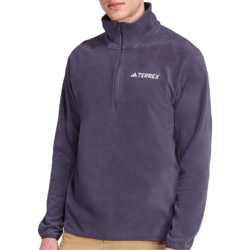 JAQUETA ADIDAS FLEECE 1/2 ESSENTIALS JM3123 AZUL MARINHO