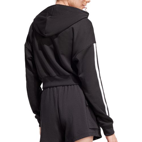 CASACO ADIDAS MOLETOM TERRY ESSENTIALS JE0017 PRETO